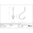 From The Anvil - 6 1/2" Hat & Coat Hook - Natural Smooth - 83543 - Choice Handles