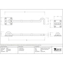 From The Anvil - 8" Cabin Hook - Polished Brass - 83546 - Choice Handles