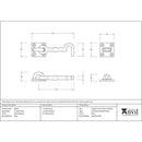 From The Anvil - 3" Cabin Hook - Polished Brass - 83549 - Choice Handles