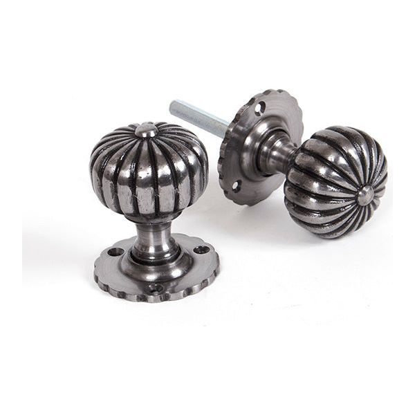 From The Anvil - Flower Mortice Knob Set - Natural Smooth - 83561