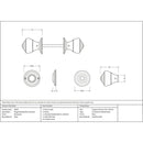 From The Anvil - Ringed Mortice/Rim Knob Set - Rosewood - 83562 - Choice Handles