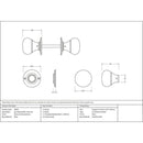 From The Anvil - Bun Mortice/Rim Knob Set - Ebony - 83563 - Choice Handles