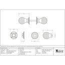 From The Anvil - Beehive Mortice/Rim Knob Set - Rosewood - 83573 - Choice Handles