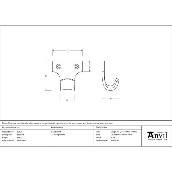 From The Anvil - Sash Eye Lift - Polished Chrome - 83638 - Choice Handles