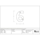 From The Anvil - Numeral 6 - Black - 83706 - Choice Handles