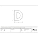 From The Anvil - Letter D - Black - 83800D - Choice Handles