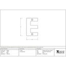 From The Anvil - Letter E - Black - 83800E - Choice Handles