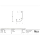 From The Anvil - Letter J - Black - 83800J - Choice Handles