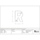 From The Anvil - Letter R - Polished Brass - 83801R - Choice Handles