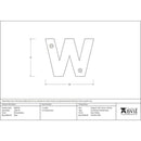 From The Anvil - Letter W - Polished Brass - 83801W - Choice Handles