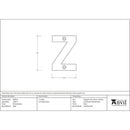 From The Anvil - Letter Z - Polished Brass - 83801Z - Choice Handles
