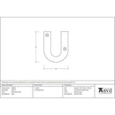 From The Anvil - Letter U - Polished Chrome - 83802U - Choice Handles