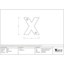 From The Anvil - Letter X - Polished Chrome - 83802X - Choice Handles