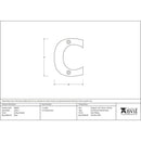 From The Anvil - Letter C - Antique Pewter - 83803C - Choice Handles