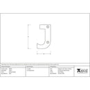 From The Anvil - Letter J - Antique Pewter - 83803J - Choice Handles