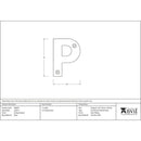 From The Anvil - Letter P - Antique Pewter - 83803P - Choice Handles