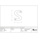 From The Anvil - Letter S - Antique Pewter - 83803S - Choice Handles