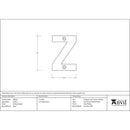 From The Anvil - Letter Z - Antique Pewter - 83803Z - Choice Handles