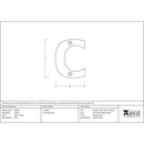 From The Anvil - Letter C - Satin Chrome - 83804C - Choice Handles