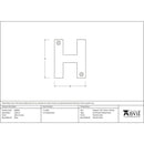 From The Anvil - Letter H - Satin Chrome - 83804H - Choice Handles