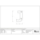 From The Anvil - Letter J - Satin Chrome - 83804J - Choice Handles