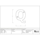 From The Anvil - Letter Q - Satin Chrome - 83804Q - Choice Handles