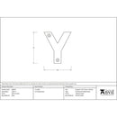 From The Anvil - Letter Y - Satin Chrome - 83804Y - Choice Handles