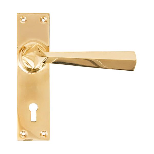 From The Anvil - Straight Lever Lock Set - Polished Brass - 83829 - Choice Handles