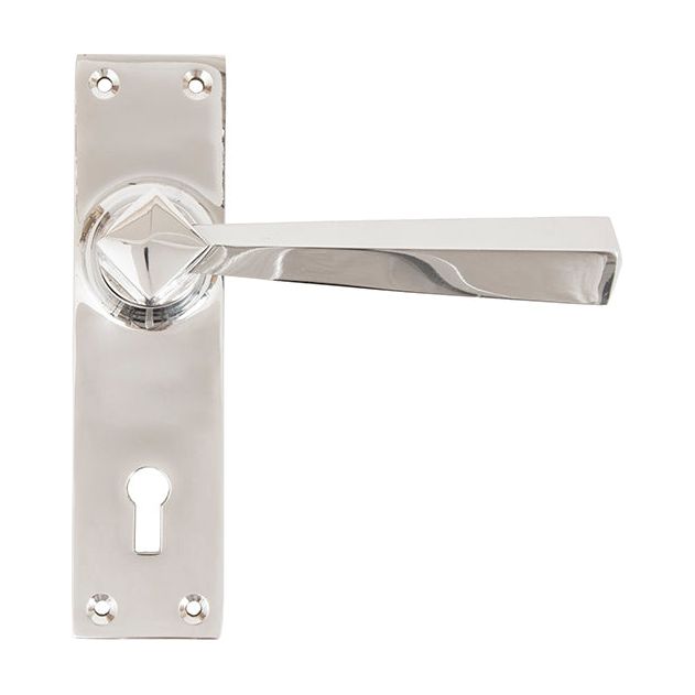 From The Anvil - Straight Lever Lock Set - Polished Chrome - 83830 - Choice Handles