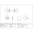 From The Anvil - Bun Mortice/Rim Knob Set - Ebony - 83838 - Choice Handles