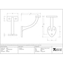 3" Handrail Bracket - Black - 83842 - Choice Handles