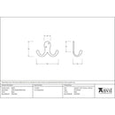 From The Anvil - Double Robe Hooks - Black - 83843 - Choice Handles