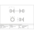 From The Anvil - Brockworth Mortice Knob Set - Polished Nickel - 83861 - Choice Handles