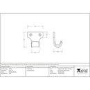 From The Anvil - Sash Lift - Polished Brass - 83893 - Choice Handles