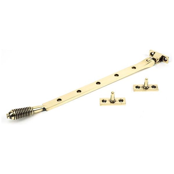 From The Anvil - 12" Reeded Stay - Aged Brass - 83909 - Choice Handles