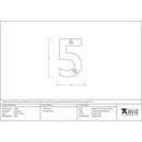 From The Anvil - Numeral 5 - Satin Chrome - 83925 - Choice Handles