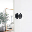 Spira Brass - Plastic Rim / Mortice Knob  - Black - 8456 - Choice Handles