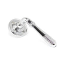From The Anvil - Polished Chrome Reeded Lever on Rose Set - Polished Chrome  - 90007 - Choice Handles