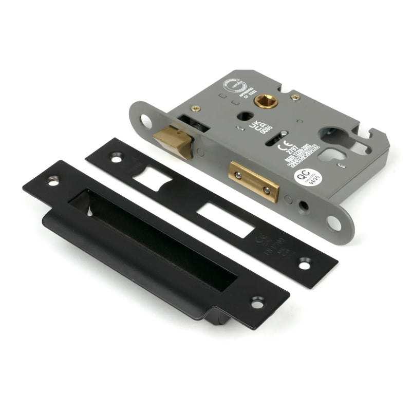 From The Anvil - 3" Euro Profile Sash Lock - Black - 90056