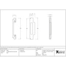 From The Anvil - ½" Euro Sash Lock Rebate Kit - Black - 90057 - Choice Handles