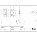 From The Anvil - 5" Heavy Duty Latch - PVD Brass - 90132 - Choice Handles