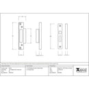From The Anvil - ½" Rebate Kit for Sash Lock - Stainless Steel - 90135 - Choice Handles