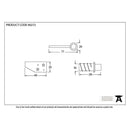 From The Anvil - Polished Chrome Key-Flush Sash Stop - Polished Chrome  - 90272 - Choice Handles