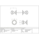 From The Anvil - Brockworth Mortice Knob Set - Polished Chrome - 90294 - Choice Handles