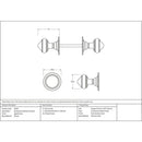 From The Anvil - Brockworth Mortice Knob Set - Aged Bronze - 90295 - Choice Handles