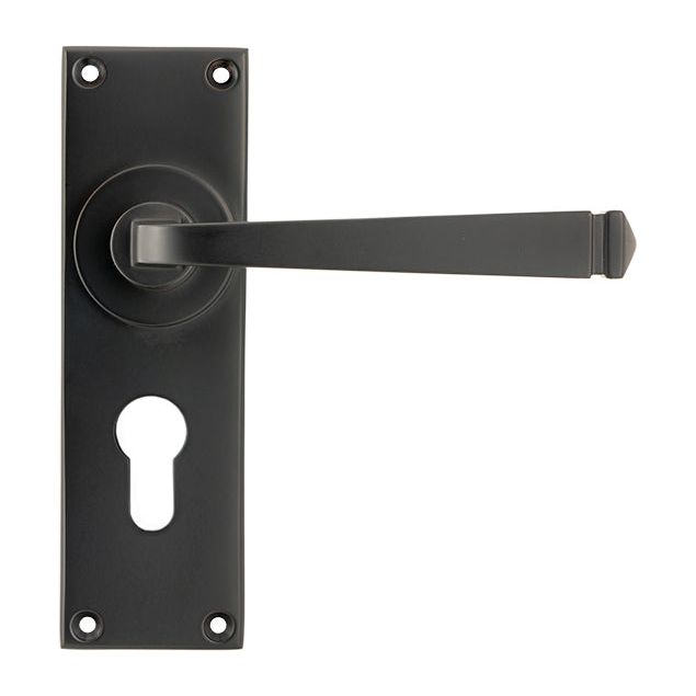 From The Anvil - Avon Lever Euro Lock Set - Aged Bronze - 90373 - Choice Handles