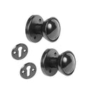 Spira Brass - Plastic Rim / Mortice Knob  - Black - 8456 - Choice Handles