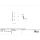 From The Anvil - Self Coloured Brass 2½" (pair) Stormproof Hinge 1951 -   - 91044 - Choice Handles