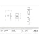 From The Anvil - Window Bolt - Black - 91049 - Choice Handles