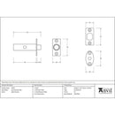 From The Anvil - Security Door Bolt - Satin Chrome - 91051 - Choice Handles